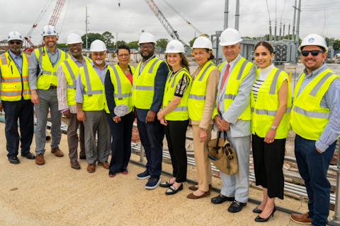 SWBNO Board of Directors in front of completed Entergy Substation